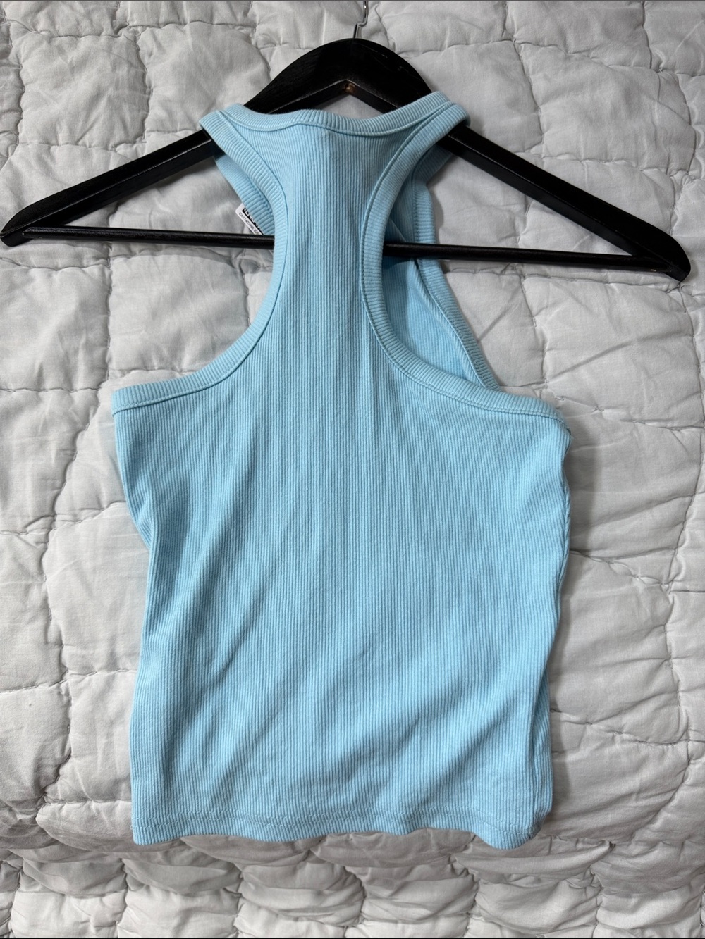 H&M Light Blue Ribbed Racerback Tank Top - Picture 3 of 3